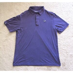 Straight Down Short Sleeve Performance Purple Polo Shirt Men's Medium Stretch‎
